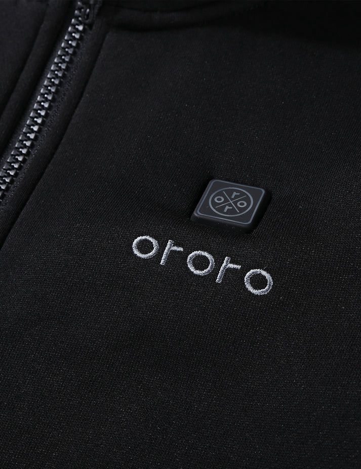 Men Ororo Fleece Heated Jacket Black | US-907VUZPDM