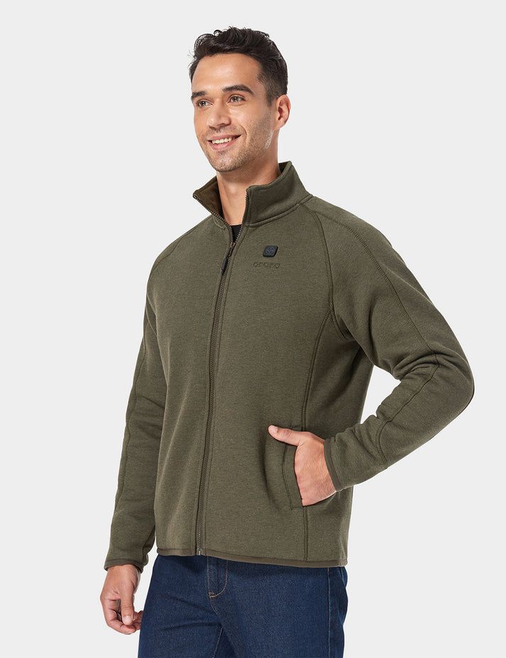 Men Ororo Fleece Heated Jacket Olive | US-413KINRGY