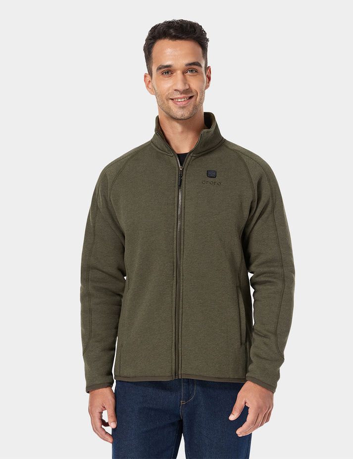 Men Ororo Fleece Heated Jacket Olive | US-413KINRGY