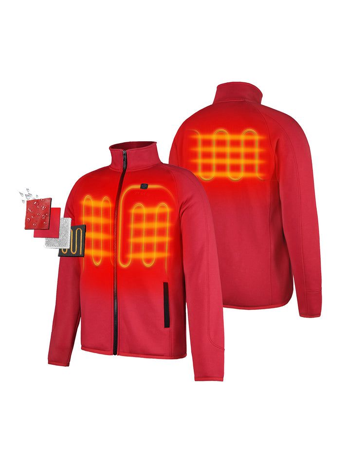 Men Ororo Fleece Heated Jacket Red | US-537EDLTUC