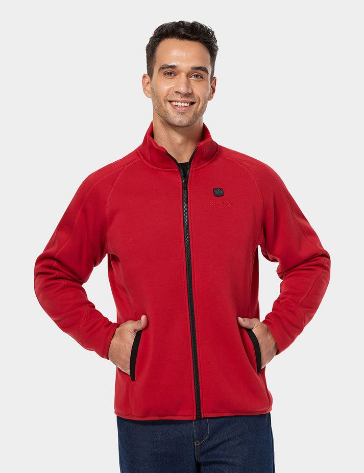 Men Ororo Fleece Heated Jacket Red | US-537EDLTUC