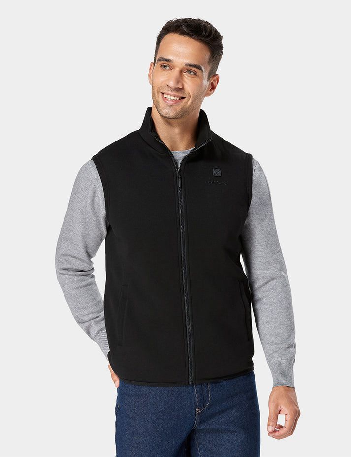 Men Ororo Fleece Heated Vest Black | US-214HJCIXF