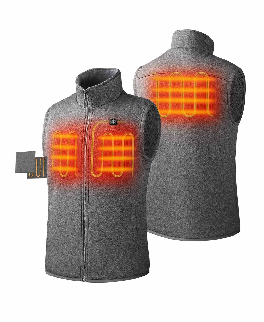 Men Ororo Fleece Heated Vest Grey | US-356XZDLWU