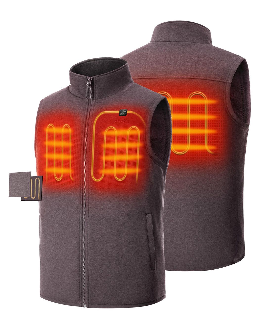 Men Ororo Fleece Heated Vest Light Burgundy | US-906OKILCR