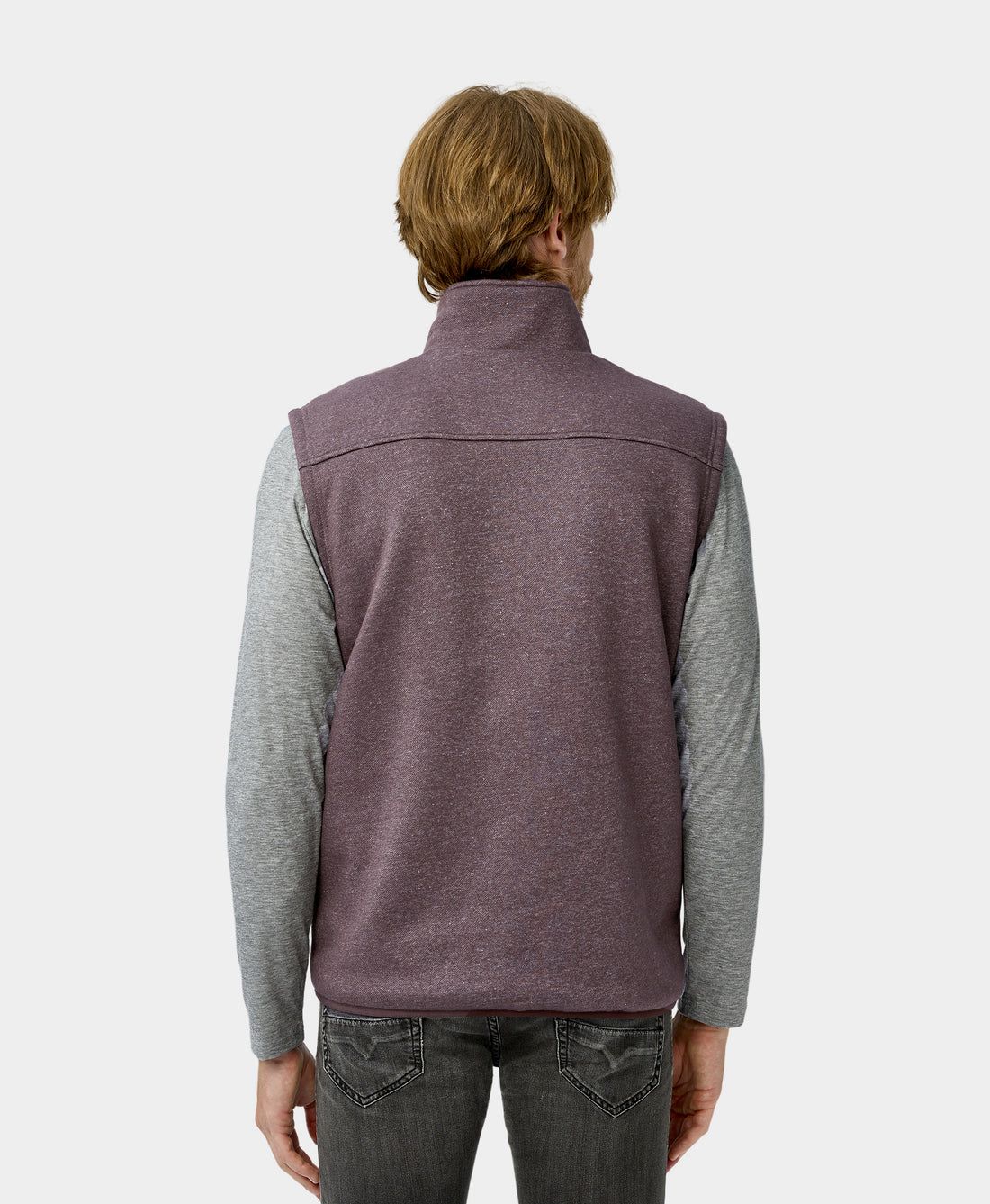 Men Ororo Fleece Heated Vest Light Burgundy | US-906OKILCR