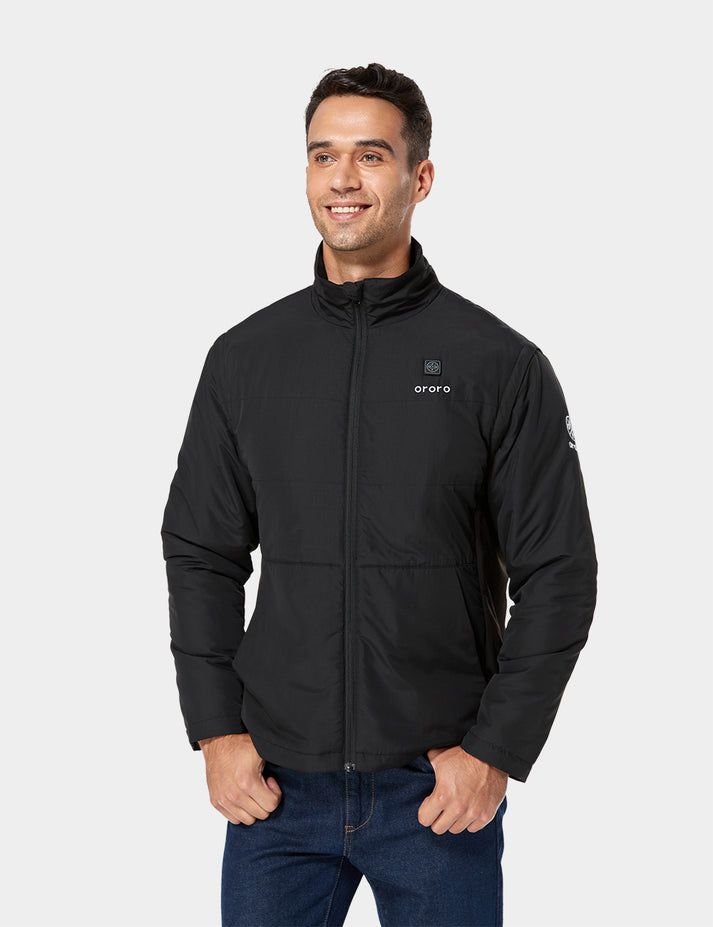 Men Ororo Golf (With Zip-off Sleeves) Heated Jacket Black | US-362SIULQX