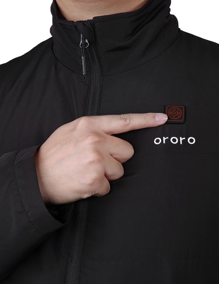 Men Ororo Golf (With Zip-off Sleeves) Heated Jacket Black | US-362SIULQX