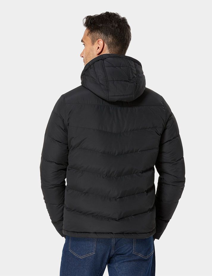 Men Ororo Heated Down Jacket Black | US-560QSNHEM