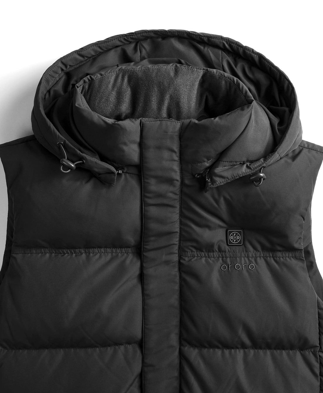 Men Ororo Heated Down Vest Black | US-653HSJLPA