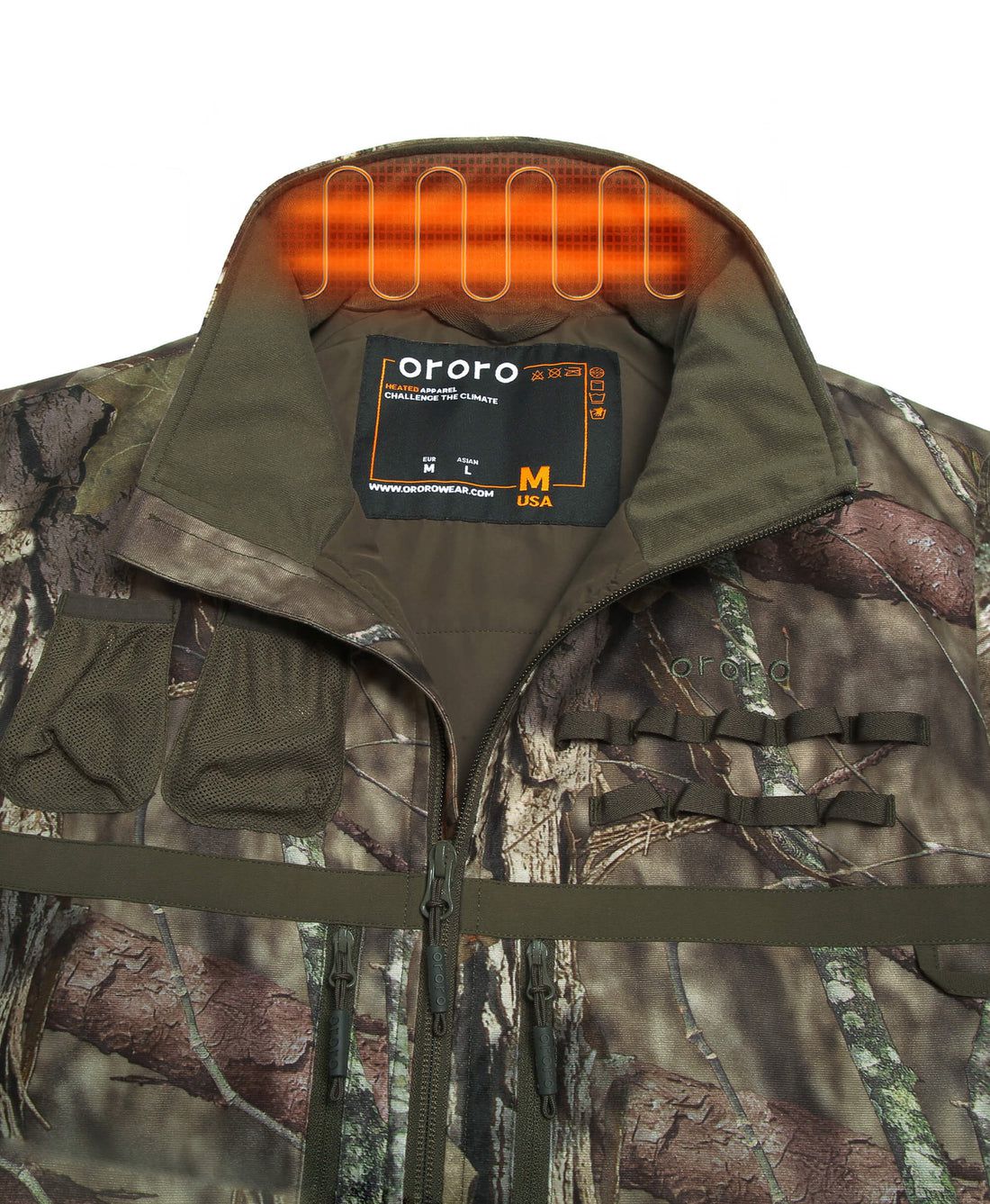 Men Ororo Hunting Mossy Oak® Country Dna Heated Vest Camo | US-502GDAVKR