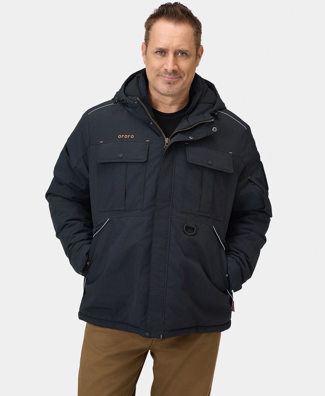 Men Ororo Missoula Surewarm® 6-zone Dual-control Dual-source Heated Jacket Black | US-081CFBMWO