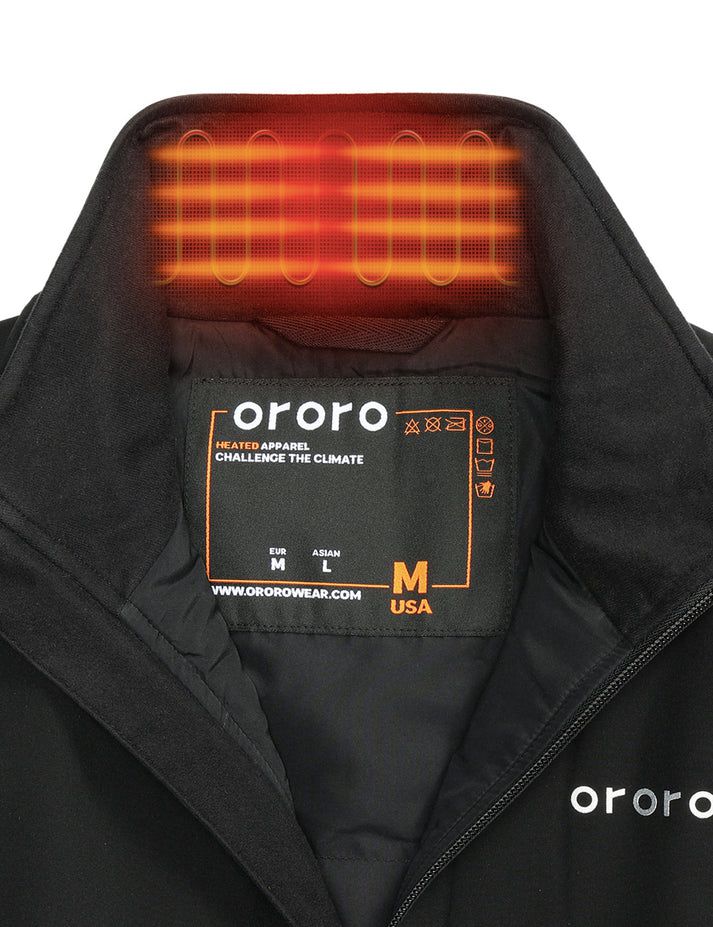 Men Ororo Primaloft® Golf Heated Vest Black | US-941PIRCEH