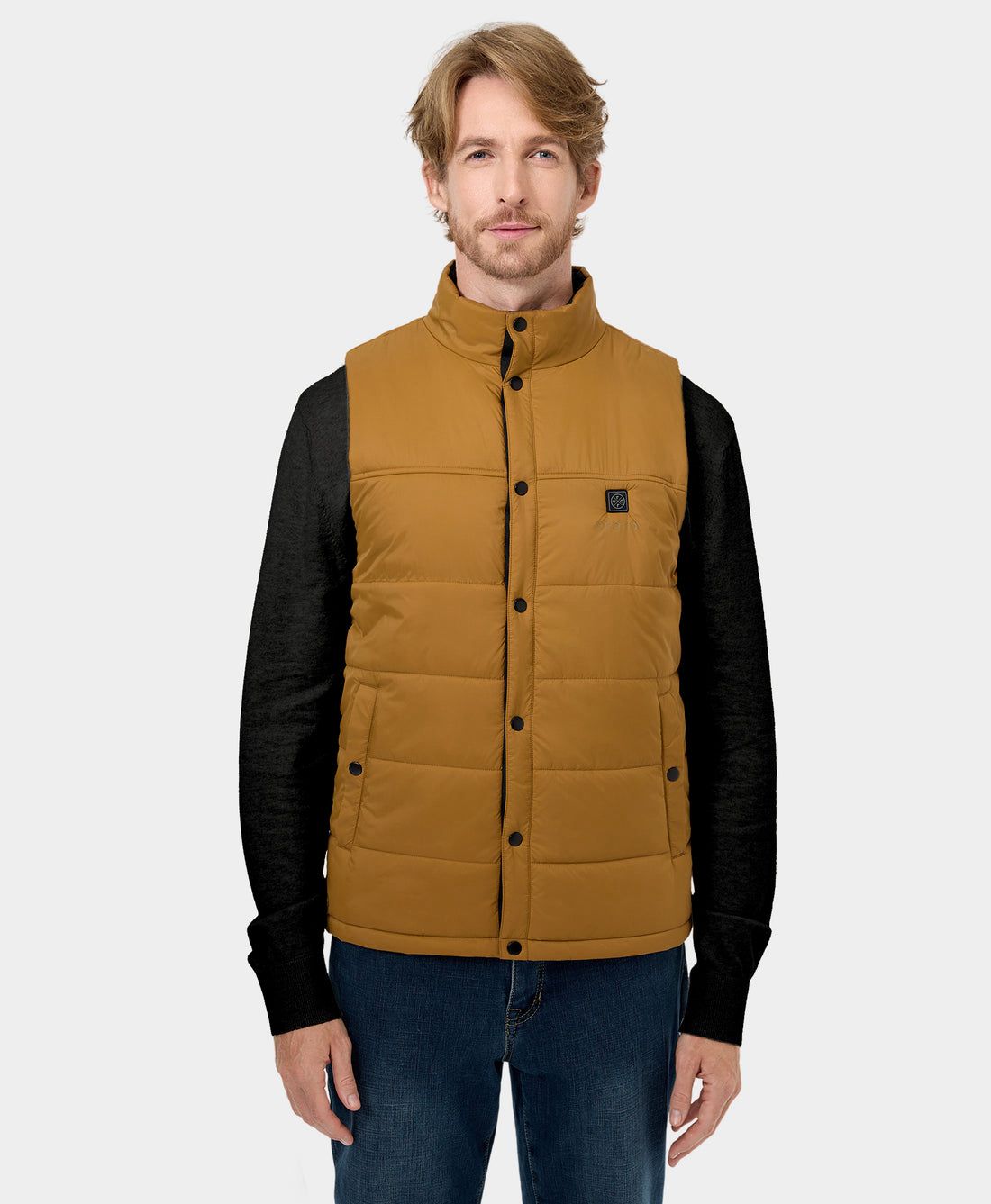 Men Ororo Pufflyte™ Lightweight Heated Vest Dark Khaki | US-391SJUTCG