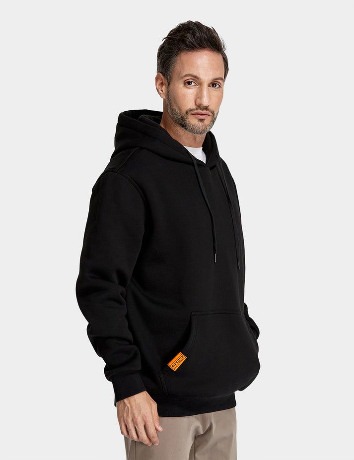 Men Ororo Pullover With Heating On Chests Heated Hoodie Black | US-905RBNZCM