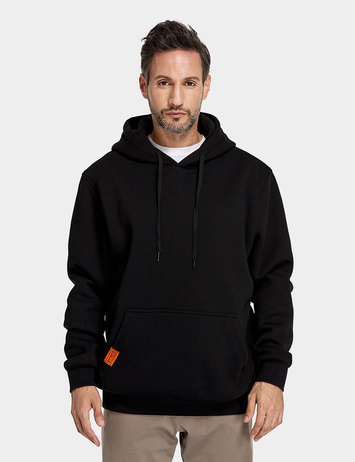 Men Ororo Pullover With Heating On Chests Heated Hoodie Black | US-905RBNZCM