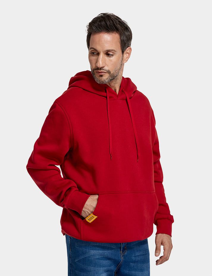 Men Ororo Pullover With Heating On Chests Heated Hoodie Red | US-901UJKREX