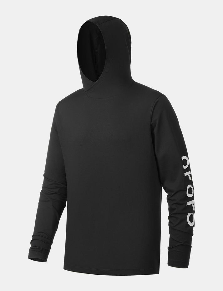 Men Ororo Quick Dry Pullover Hoodie Black | US-278IKMHRZ