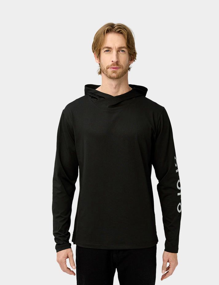 Men Ororo Quick Dry Pullover Hoodie Black | US-278IKMHRZ