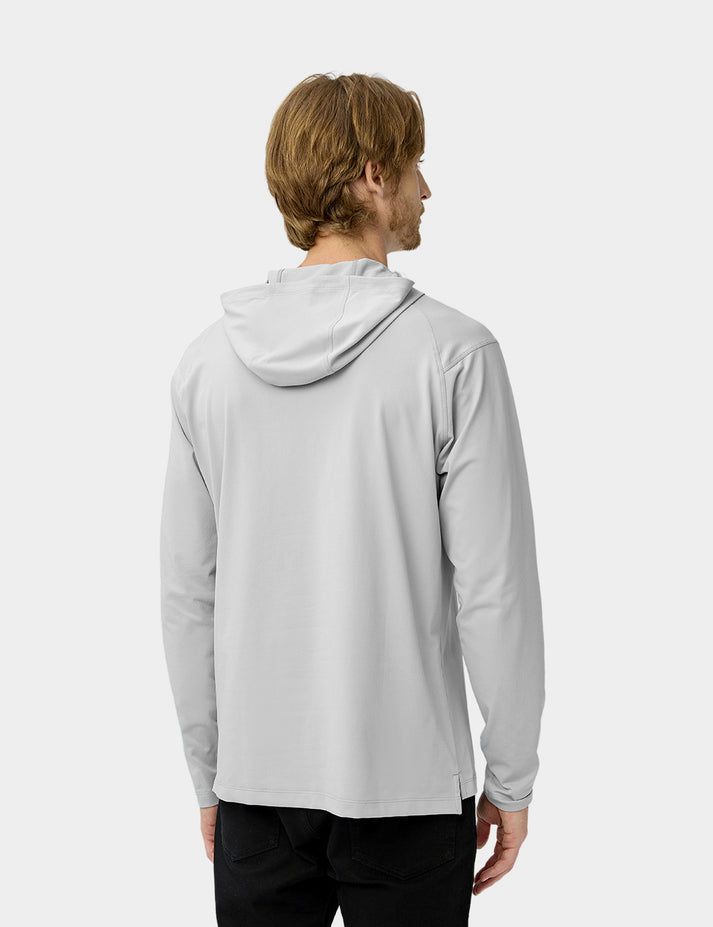 Men Ororo Quick Dry Pullover Hoodie Light Grey | US-326XPDVGJ