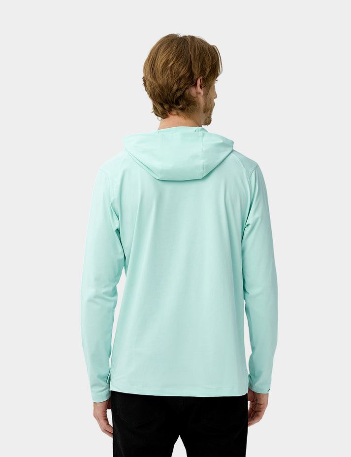 Men Ororo Quick Dry Pullover Hoodie Mint Green | US-680LVETCU