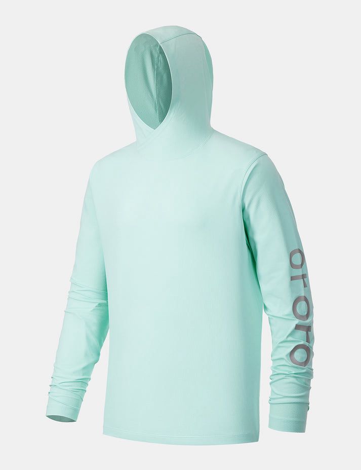 Men Ororo Quick Dry Pullover Hoodie Mint Green | US-680LVETCU