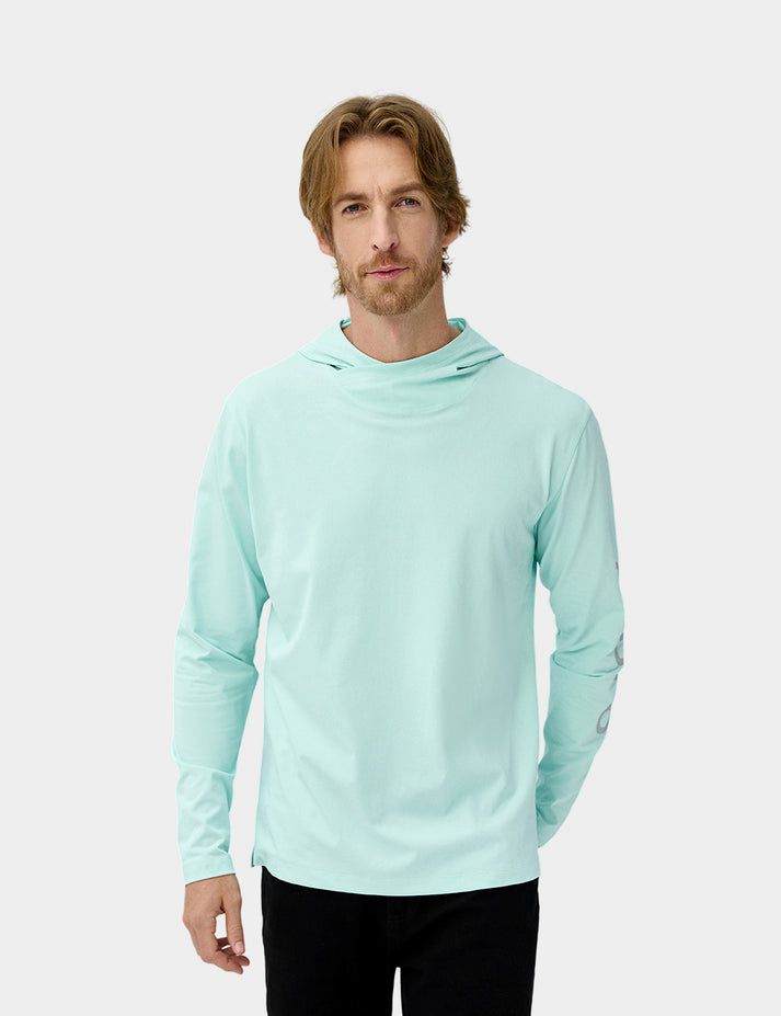 Men Ororo Quick Dry Pullover Hoodie Mint Green | US-680LVETCU