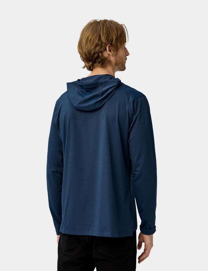 Men Ororo Quick Dry Pullover Hoodie Navy | US-190XOPSFQ