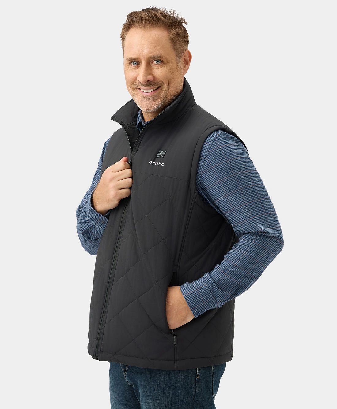 Men Ororo Quilted Heated Vest Black | US-729FSBPNI