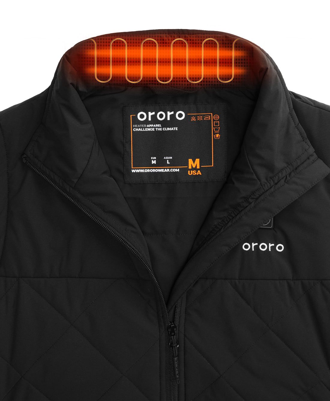 Men Ororo Quilted Heated Vest Black | US-729FSBPNI