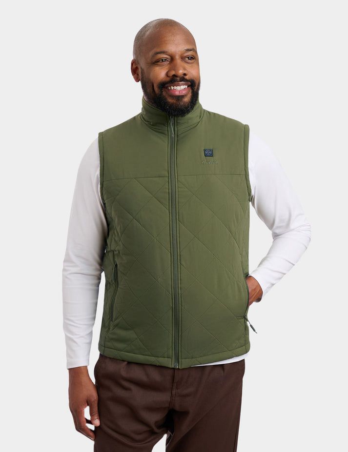 Men Ororo Quilted Heated Vest Olive | US-981TIOPWC