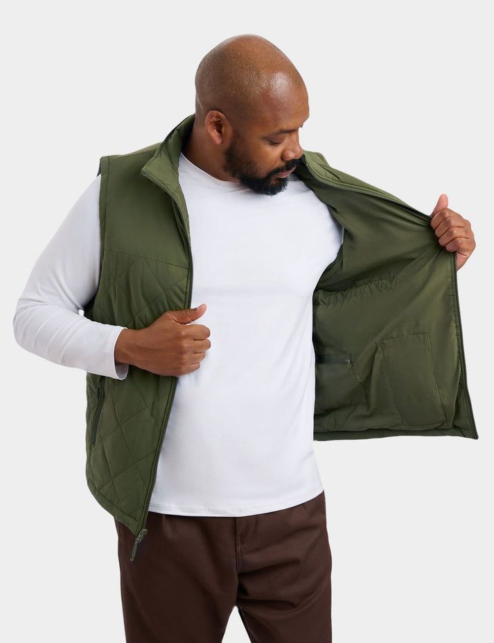 Men Ororo Quilted Heated Vest Olive | US-981TIOPWC