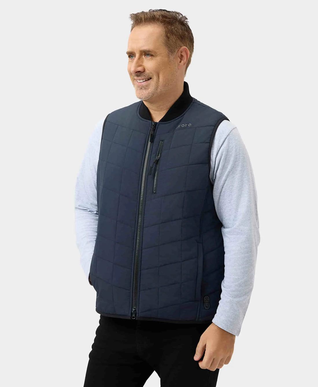 Men Ororo Scranton 5-zone Insulated Bomber Heated Vest Navy | US-236XTEVBS