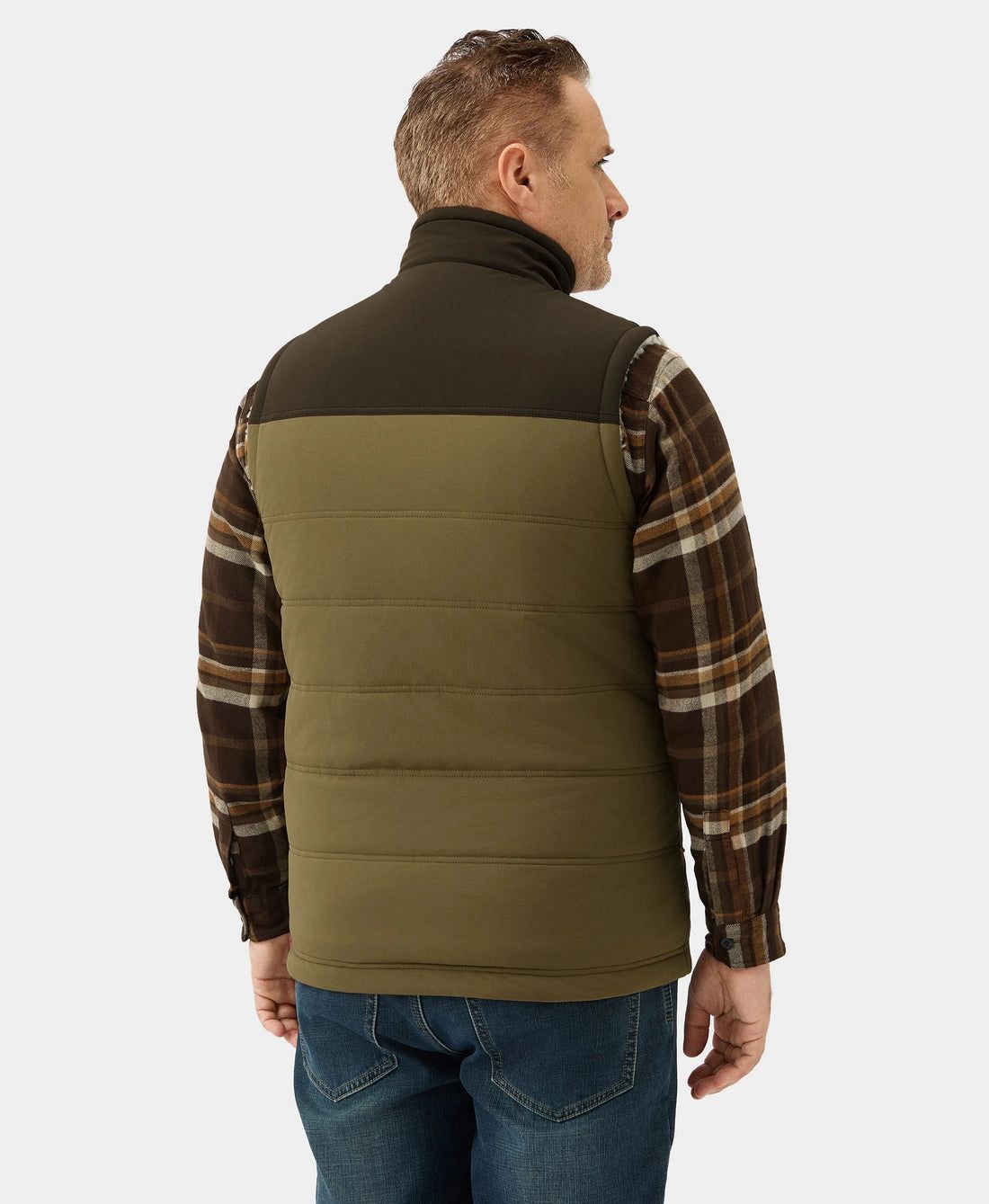 Men Ororo Sierra Sherpa Lined Heated Vest Olive | US-873RSGKHC