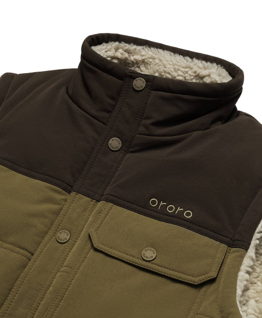 Men Ororo Sierra Sherpa Lined Heated Vest Olive | US-873RSGKHC