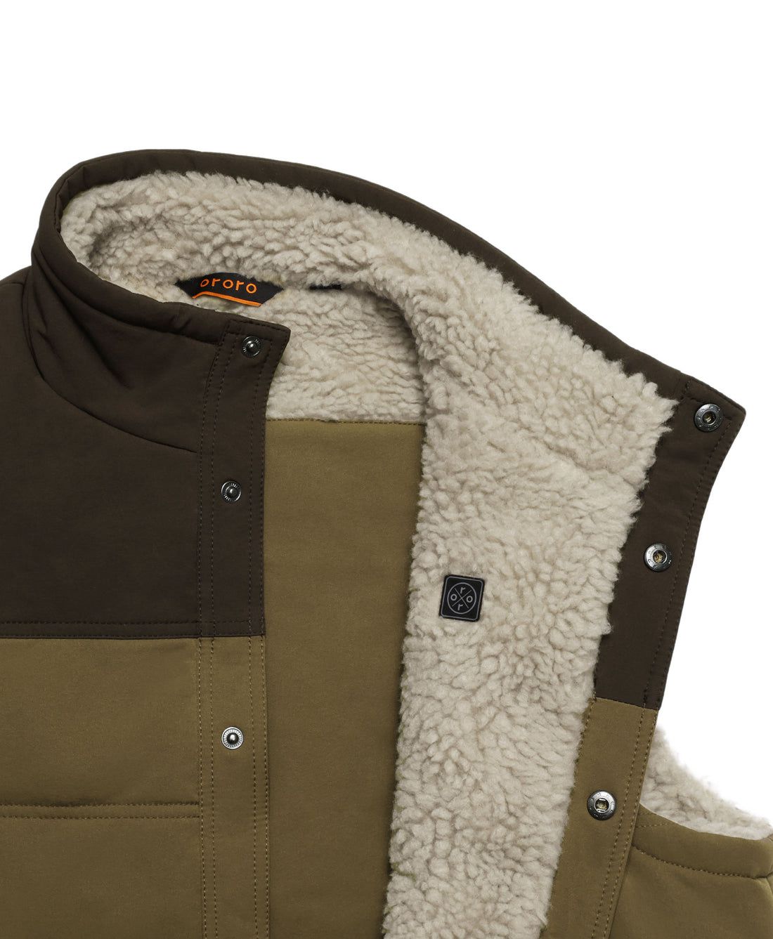 Men Ororo Sierra Sherpa Lined Heated Vest Olive | US-873RSGKHC