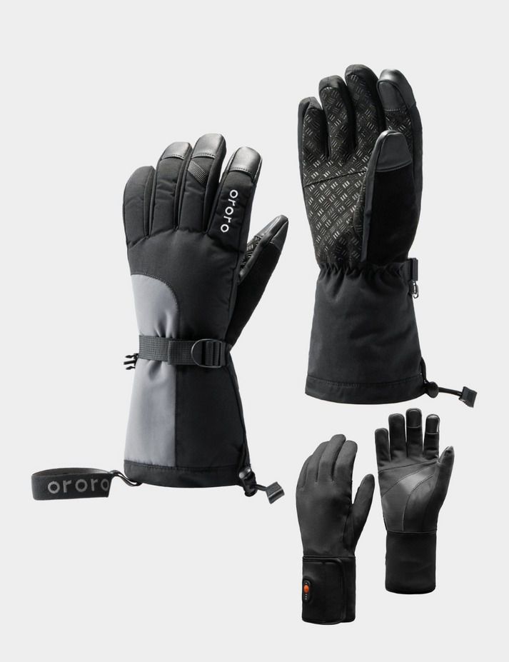 Men Ororo Twin Cities 3-in-1 2.0 Heated Gloves Black | US-023UCGXYV