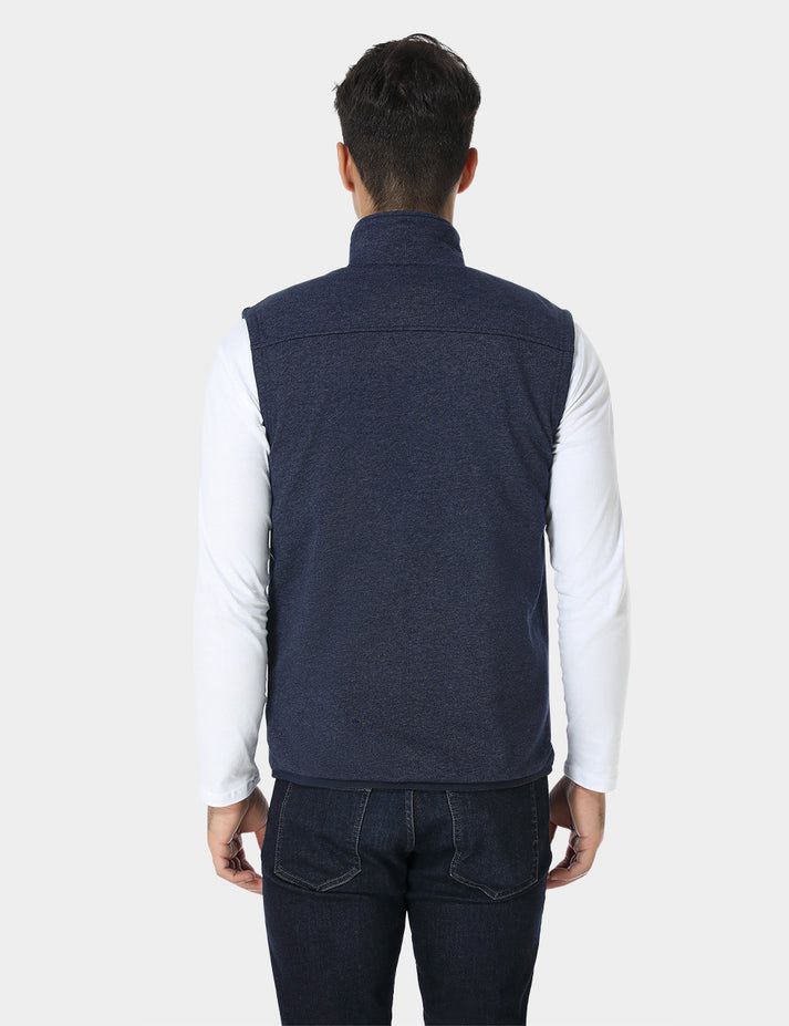 Men Ororo Ultrasoft Fleece Heated Vest Navy | US-254YQAMJB