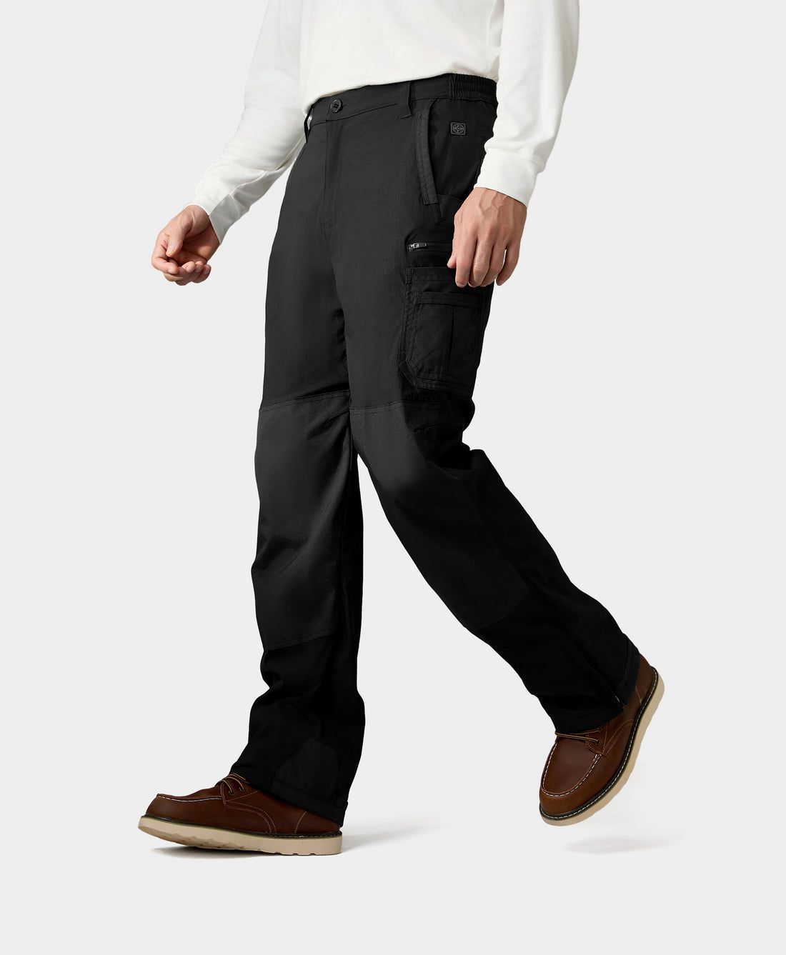 Men Ororo Utility Fleece Lined Heated Pants Black | US-265WAXZRF