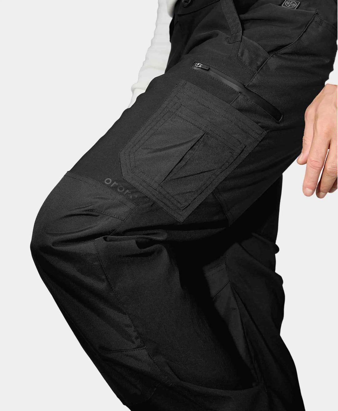 Men Ororo Utility Fleece Lined Heated Pants Black | US-265WAXZRF