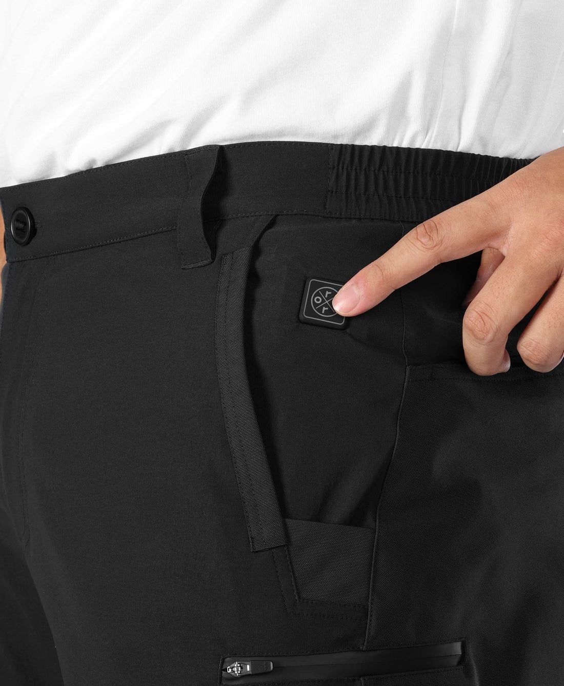 Men Ororo Utility Fleece Lined Heated Pants Black | US-265WAXZRF