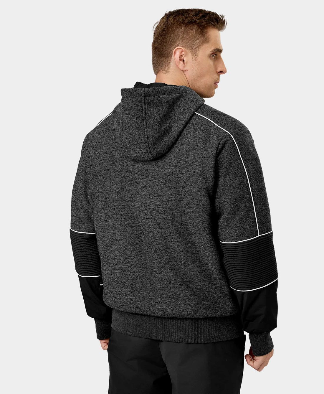 Men Ororo Wayne 5-zone Pullover Heated Hoodie Black | US-157WTGIEQ