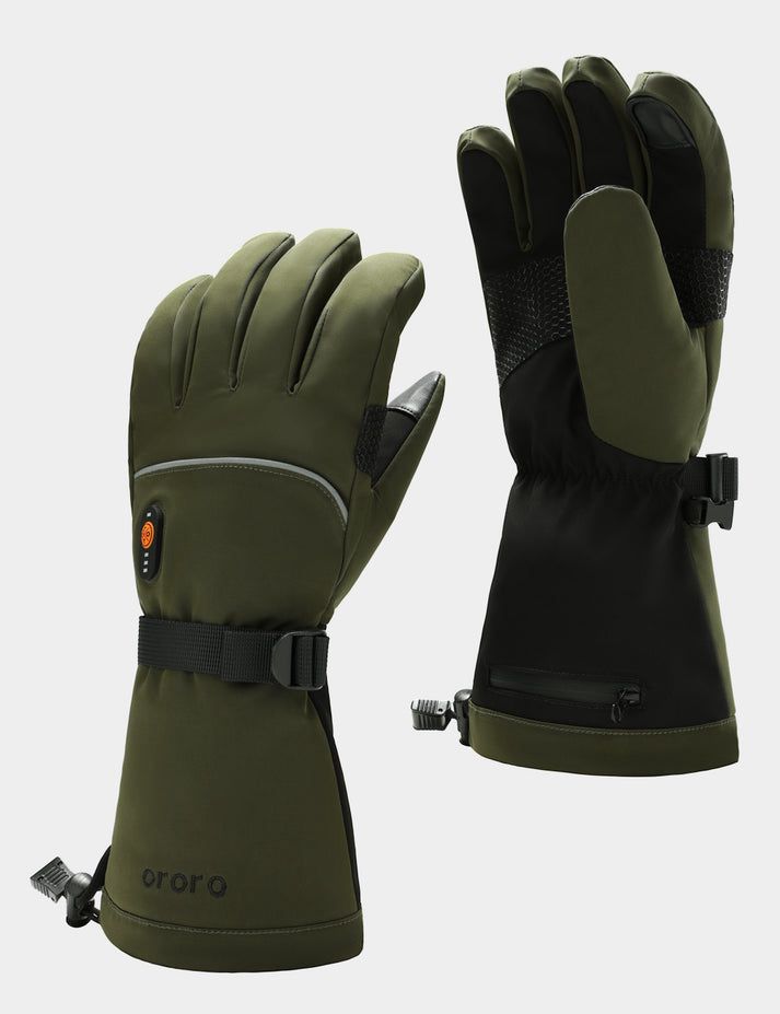 Women Ororo Buffalo 2.0 Heated Gloves Green | US-608WSLTFG