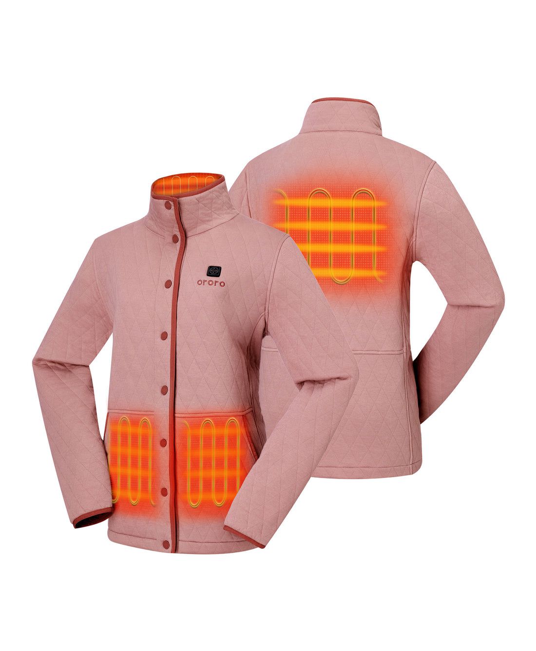 Women Ororo Chalet Quilted Heated Jacket Rose | US-723PCJYFL