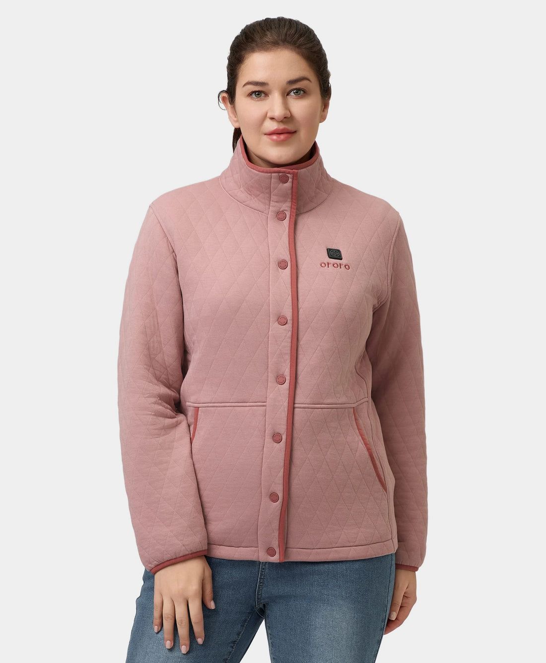 Women Ororo Chalet Quilted Heated Jacket Rose | US-723PCJYFL