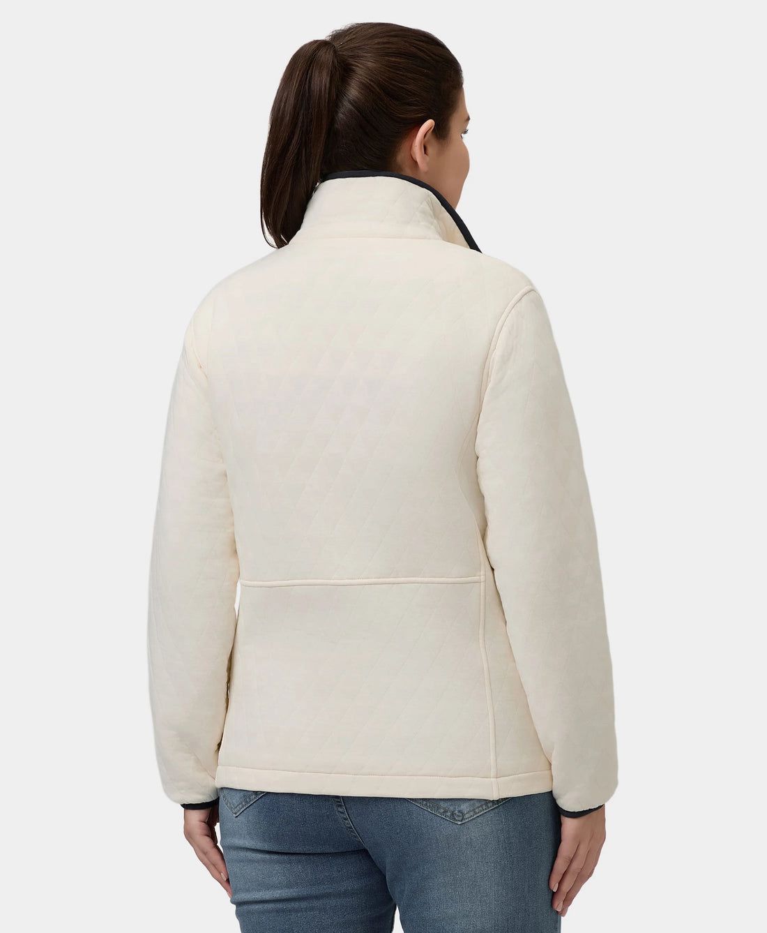 Women Ororo Chalet Quilted Heated Jacket Cream | US-279PMDZNS