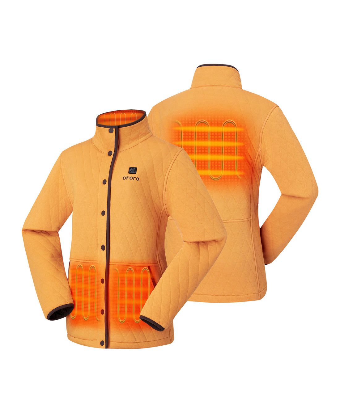 Women Ororo Chalet Quilted Heated Jacket Yellow | US-467SKOEHR