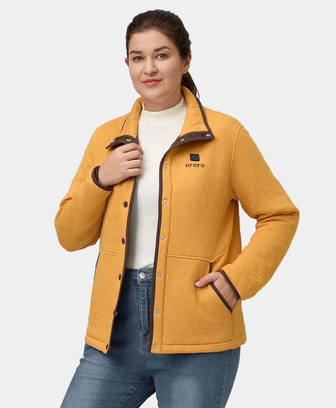 Women Ororo Chalet Quilted Heated Jacket Yellow | US-467SKOEHR