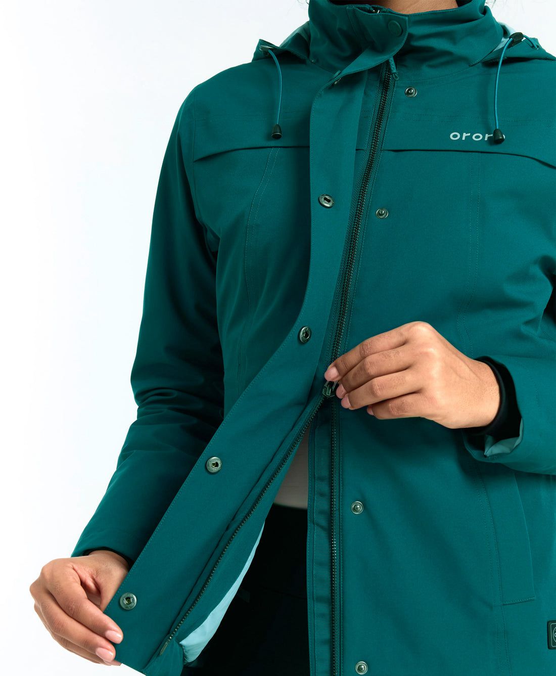 Women Ororo Chantilly Waterproof Sports Heated Jacket Green | US-025FUAMNQ