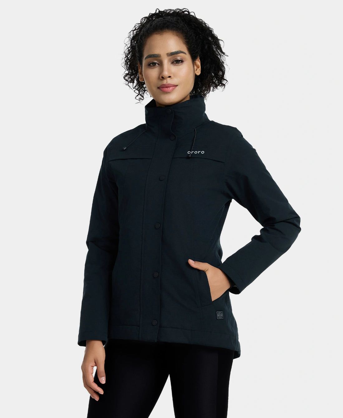 Women Ororo Chantilly Waterproof Sports Heated Jacket Black | US-863TIPOQS