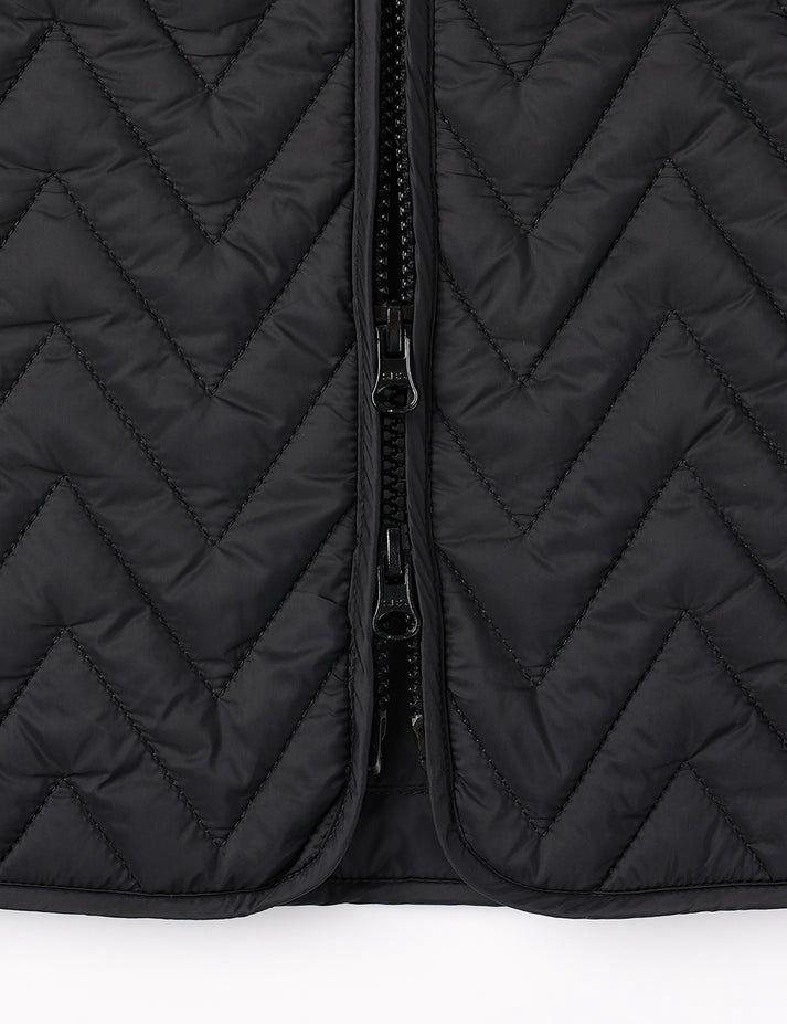 Women Ororo Chevron Quilted Heated Vest Black | US-246OYBPRS